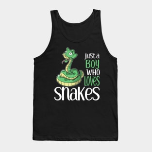 Just A Boy Who Loves Snakes S And Boys Sticker Tank Top